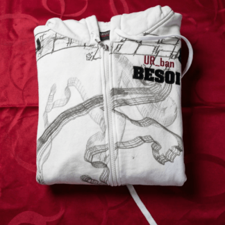 Gilet à capuche blanc homme – Taille XL – Occasion