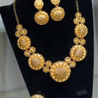 Parure de bijoux dorée fantaisie – Occasion